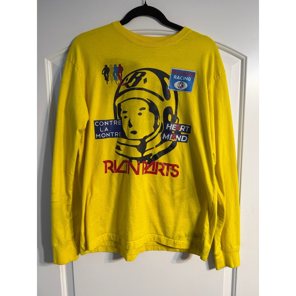 Billionaire Boys Club Long Sleeve Shirt S Yellow Racing Graphic Tee Streetwear